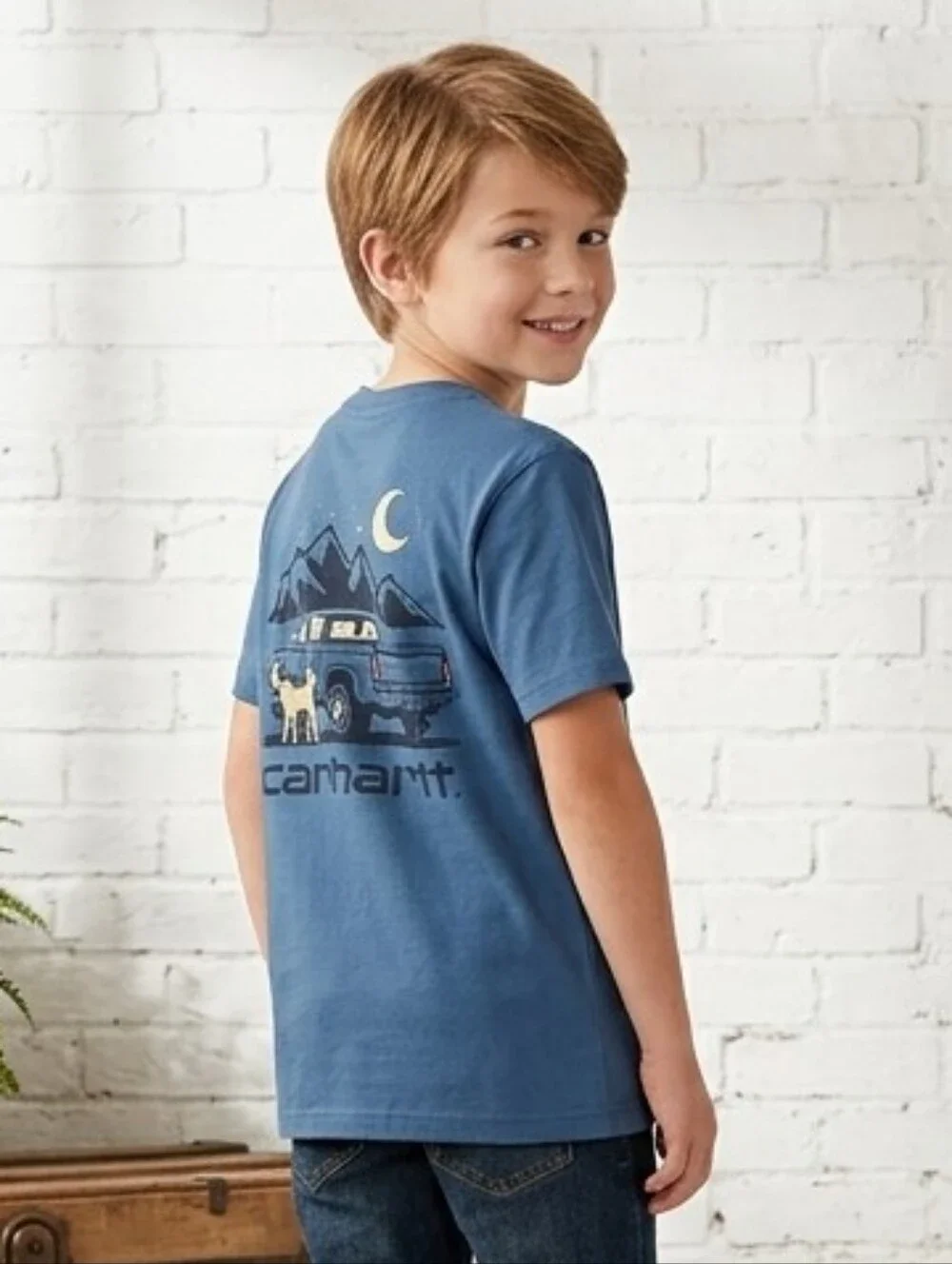 Carhartt Blue Graphic Short Sleeve Tee for Kids - Picture 1 of 6